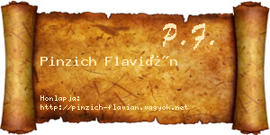 Pinzich Flavián névjegykártya